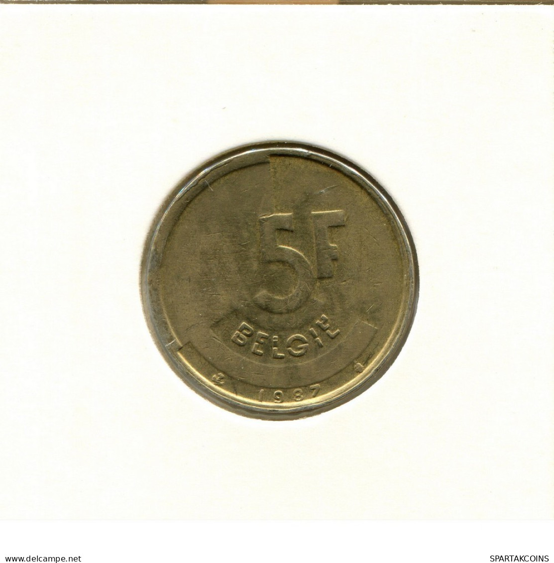 5 FRANCS 1987 DUTCH Text BÉLGICA BELGIUM Moneda #BB230.E.A - 5 Francs