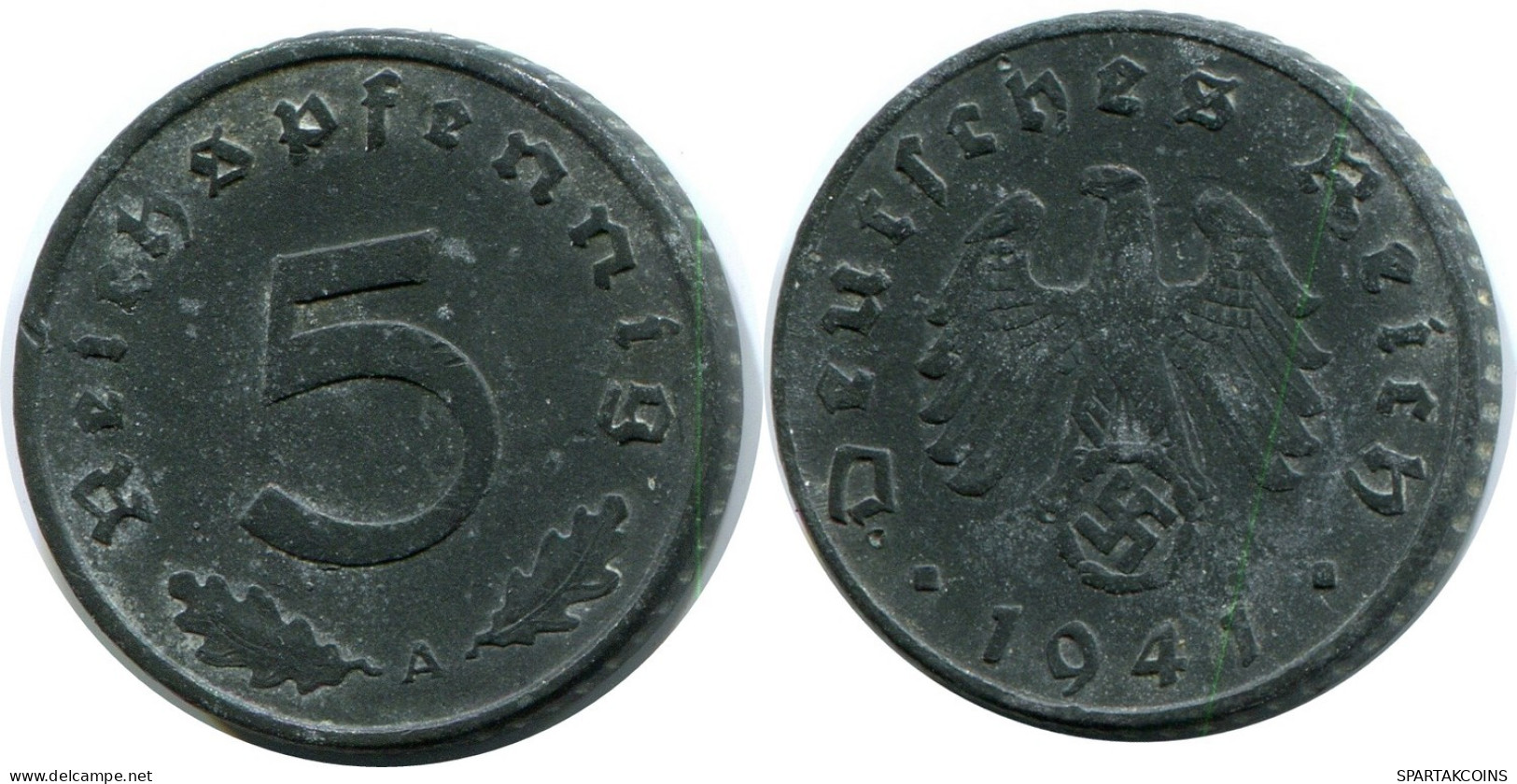 5 REICHSPFENNIG 1941 A GERMANY Coin #AX564.U.A - 5 Reichspfennig