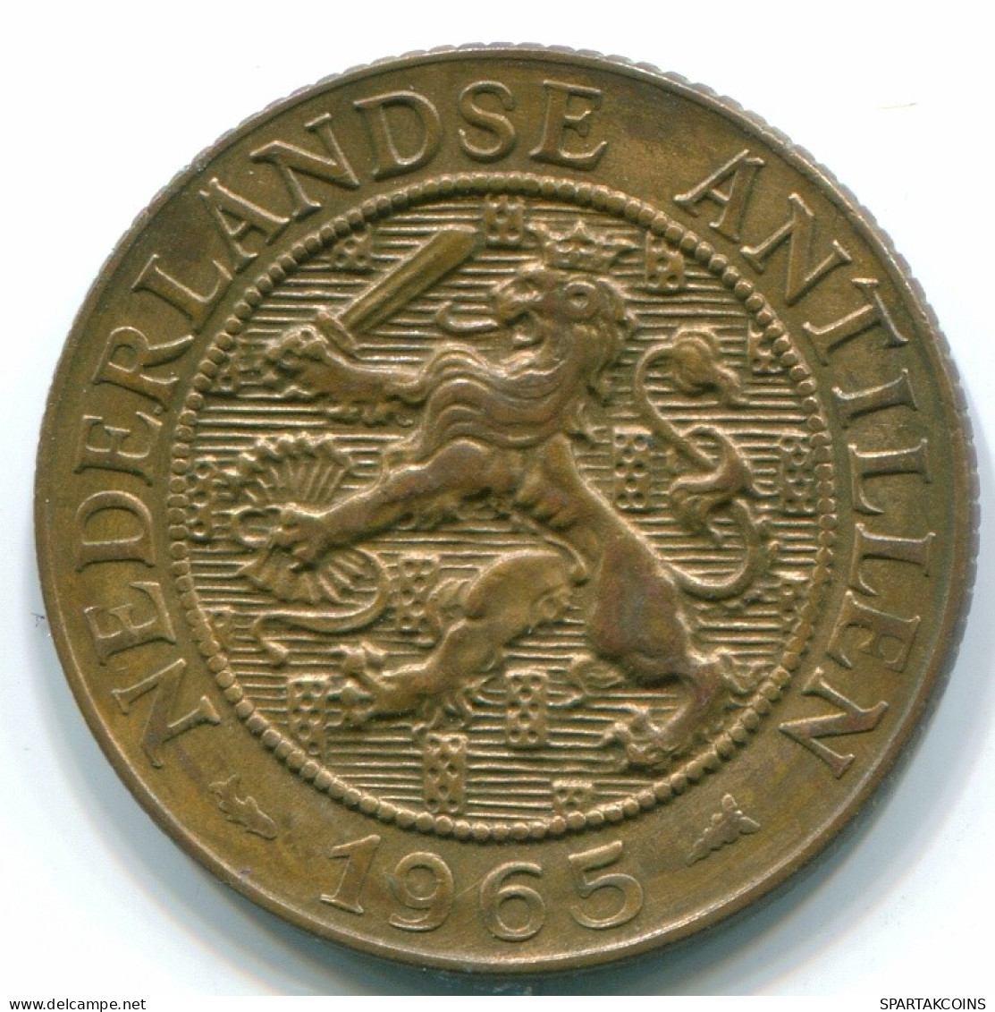 2 1/2 CENT 1965 CURACAO Netherlands Bronze Colonial Coin #S10229.U.A - Curaçao