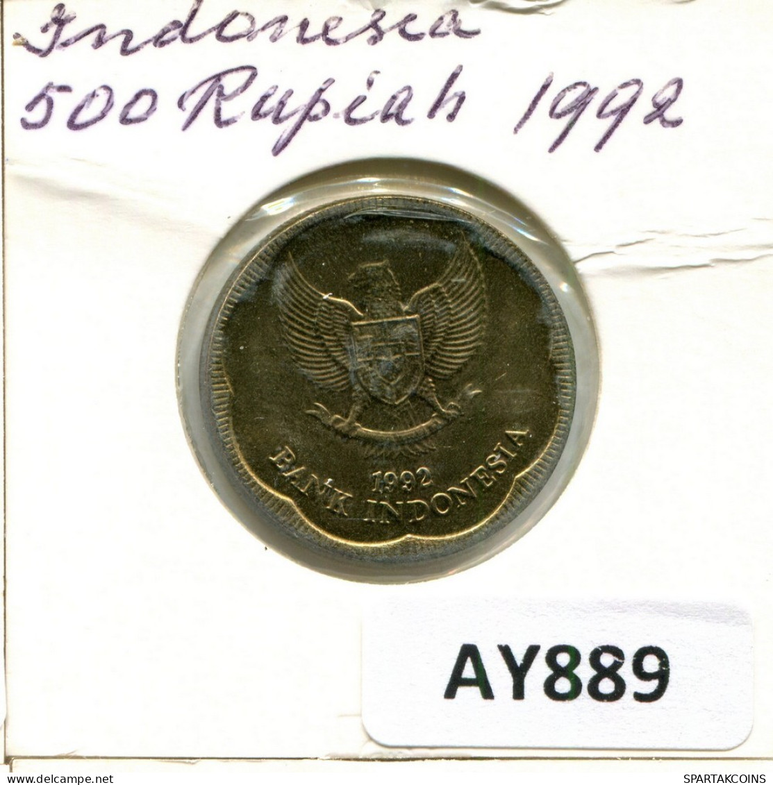 500 RUPIAH 1992 INDONESIA Coin #AY889.U.A - Indonesia