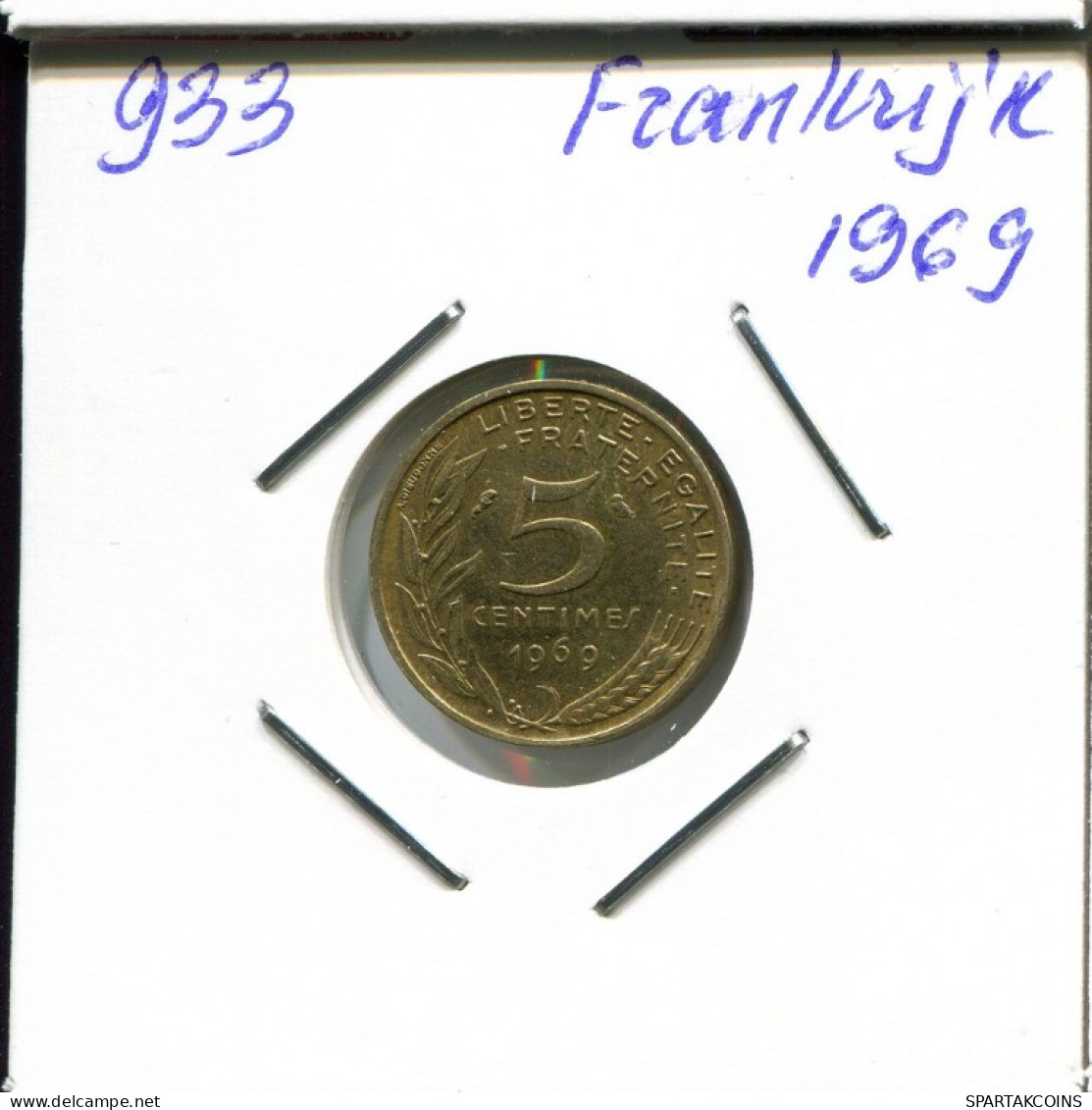 5 CENTIMES 1969 FRANCE Coin French Coin #AN011.U.A - 5 Centimes