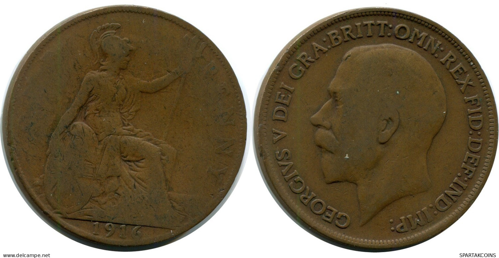 PENNY 1916 UK GBAN BRETAÑA GREAT BRITAIN Moneda #AZ806.E.A - D. 1 Penny