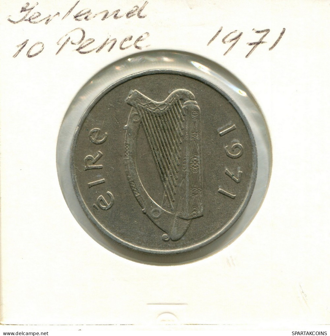 10 PENCE 1971 IRLANDA IRELAND Moneda #AY691.E.A - Irlande