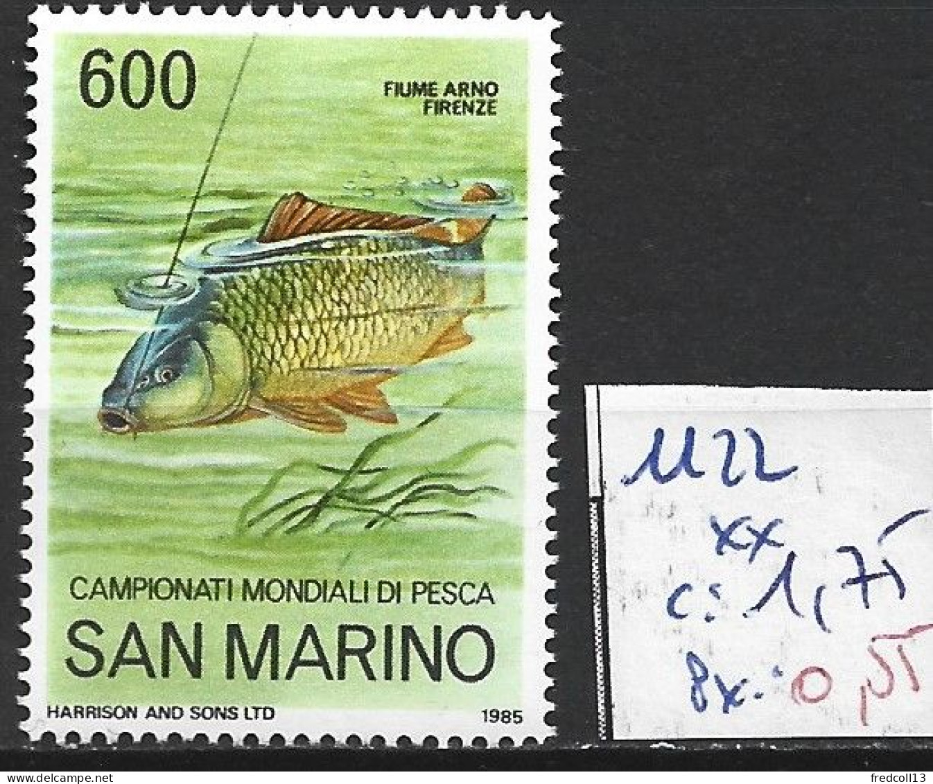 SAINT-MARIN 1122 ** Côte 1.75 € - Fische