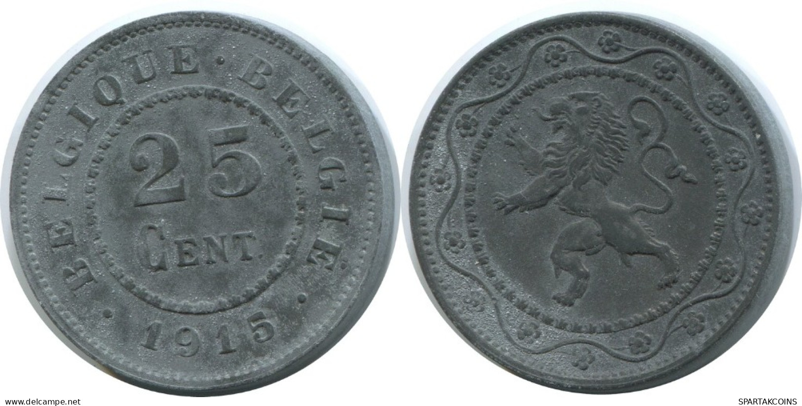 25 CENTIMES 1915 BELGIQUE-BELGIE BELGIEN BELGIUM Münze #AE735.16.D.A - 25 Centimes