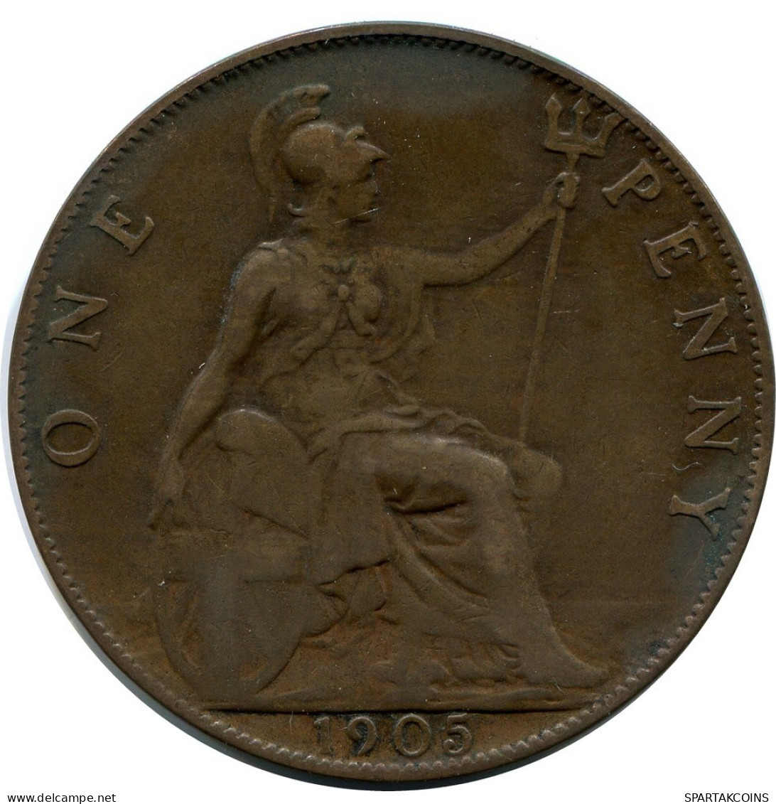 PENNY 1905 UK GRANDE-BRETAGNE GREAT BRITAIN Pièce #AZ797.F.A - D. 1 Penny