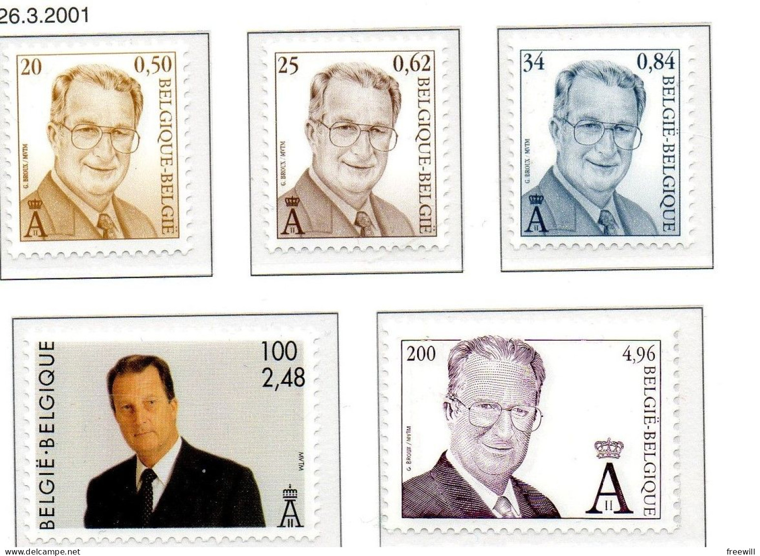 Le Roi Albert II  2001 XXX - Unused Stamps