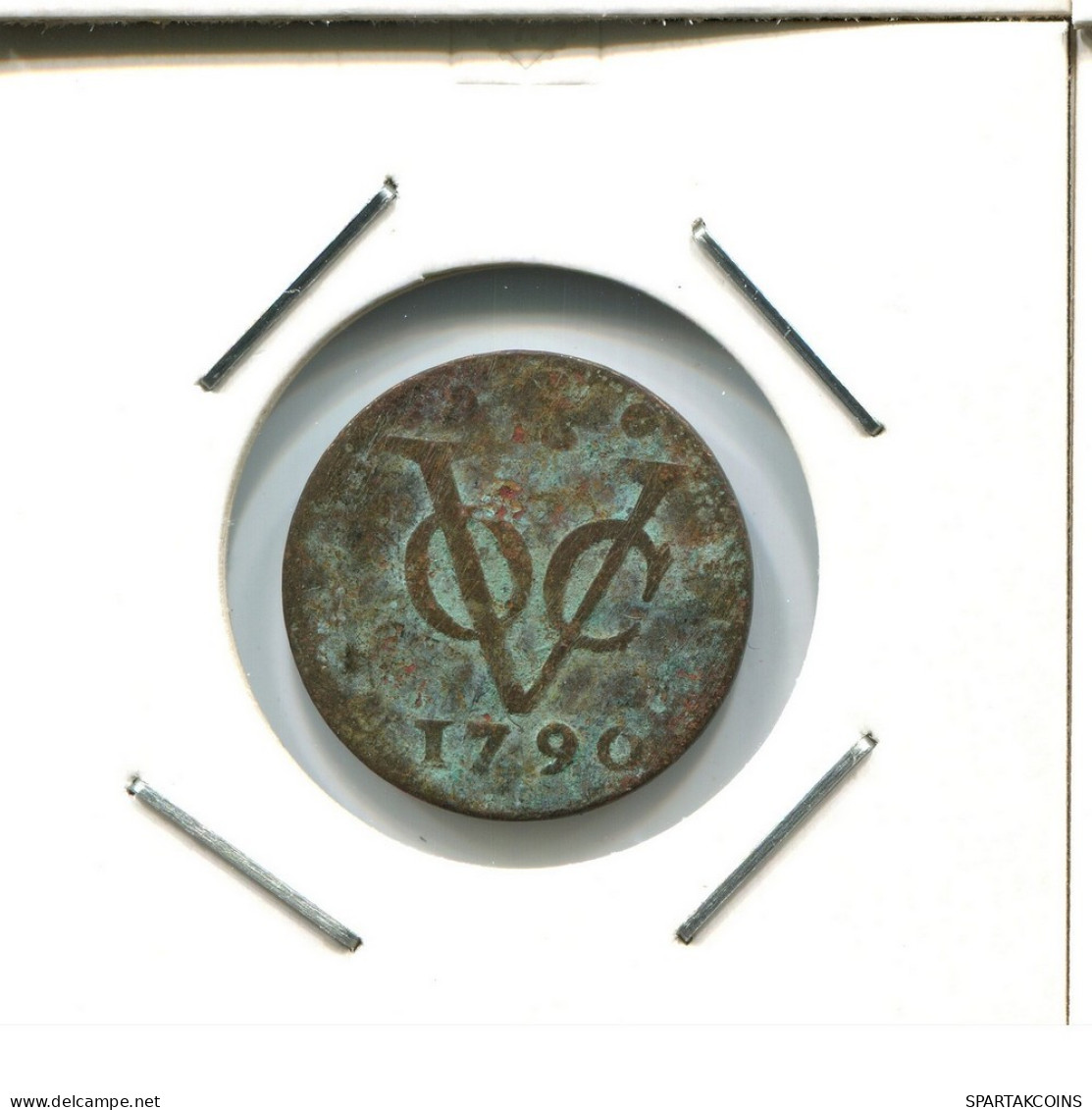 1790 HOLLAND VOC DUIT IINDES NÉERLANDAIS NETHERLANDS NEW YORK COLONIAL PENNY #VOC2772.7.F.A - Dutch East Indies