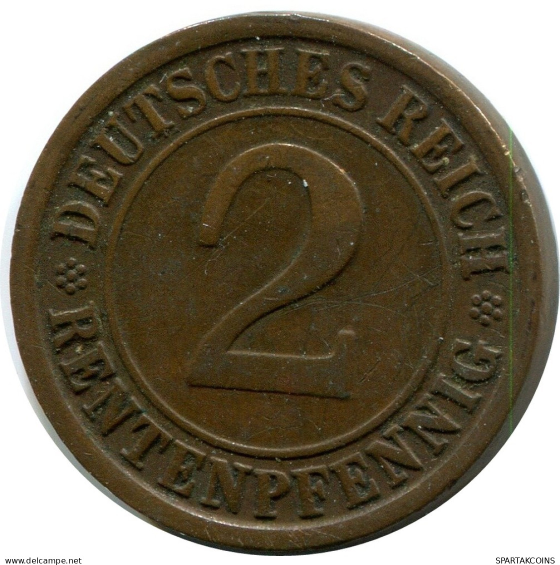 2 RENTENPFENNIG 1924 J ALLEMAGNE Pièce GERMANY #AX562.F.A - 2 Rentenpfennig & 2 Reichspfennig