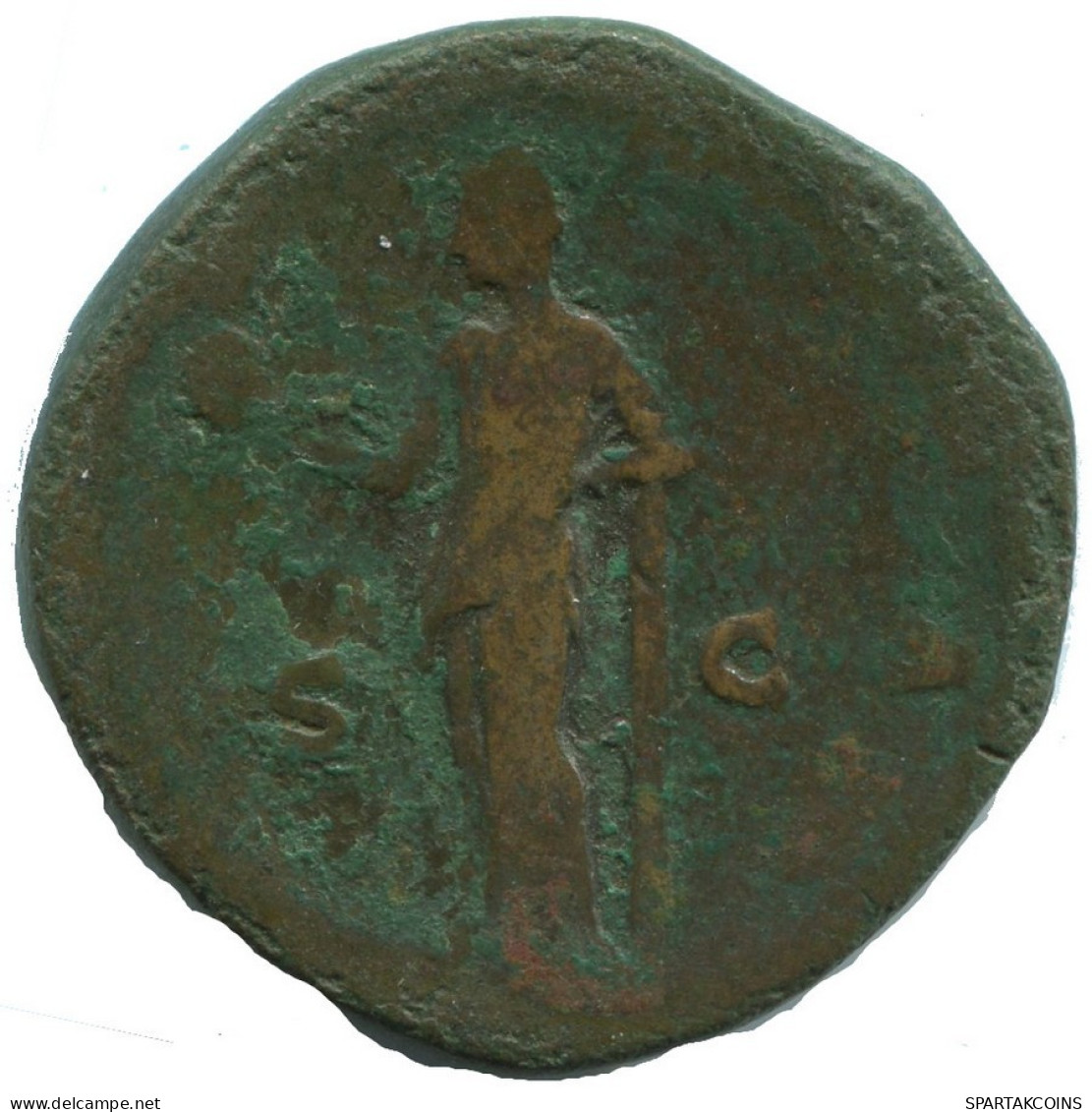 DIVA FAUSTINA JUNIOR SESTERTIUS ROME 176-180 AD 24.1g/28mm #ANT2553.27.U.A - Provincie