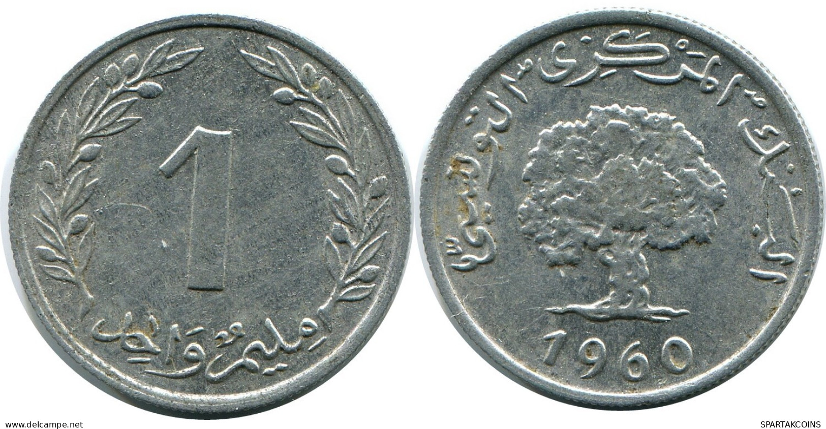 1 MILLIEME 1960 TUNISIA Coin #AP472.U.A - Tunesien