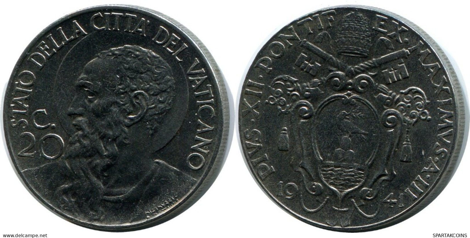20 CENTESIMI 1941 VATICANO VATICAN Moneda Pius XII (1939-1958) #AH340.16.E.A - Vatikan