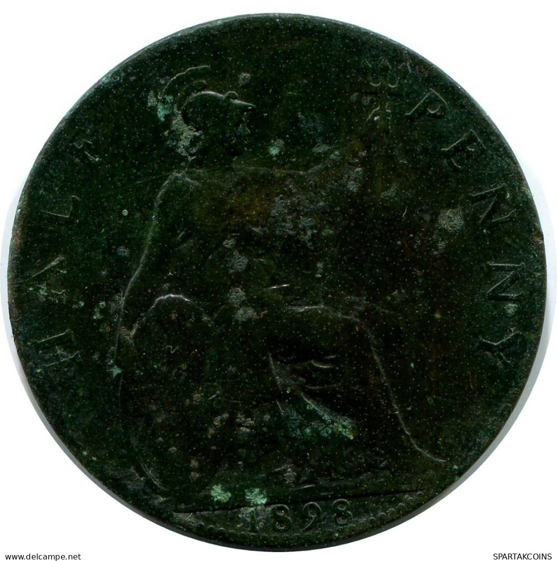 HALF PENNY 1898 UK GBAN BRETAÑA GREAT BRITAIN Moneda #AZ611.E.A - C. 1/2 Penny