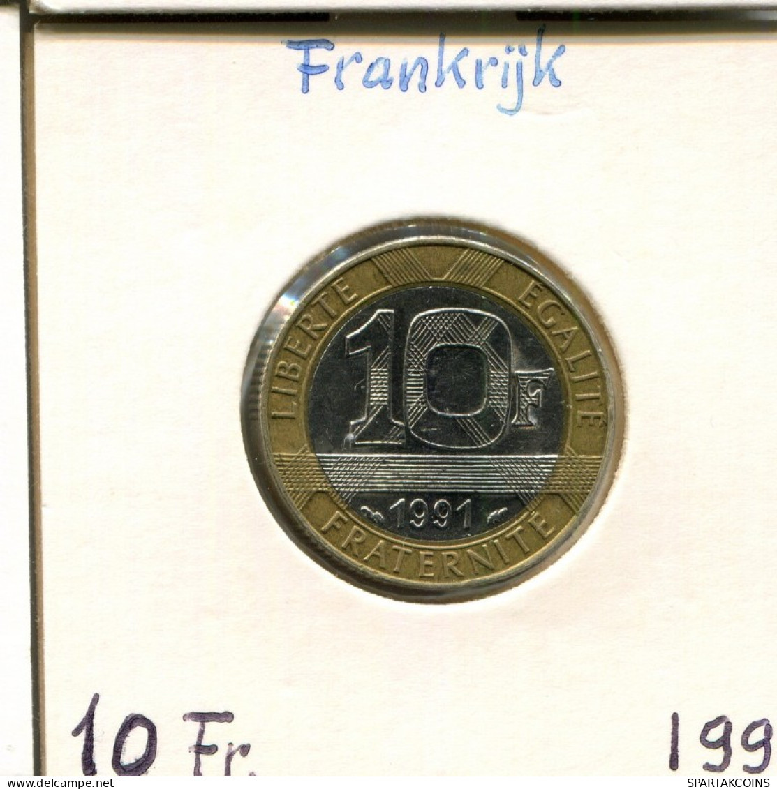 10 FRANCS 1991 FRANKREICH FRANCE BIMETALLIC Französisch Münze #AM429.D.A - 10 Francs