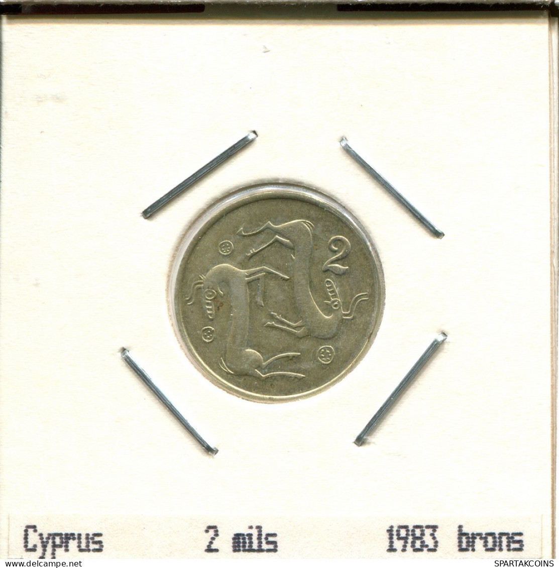 2 MILS 1983 ZYPERN CYPRUS Münze #AS465.D.A - Cipro