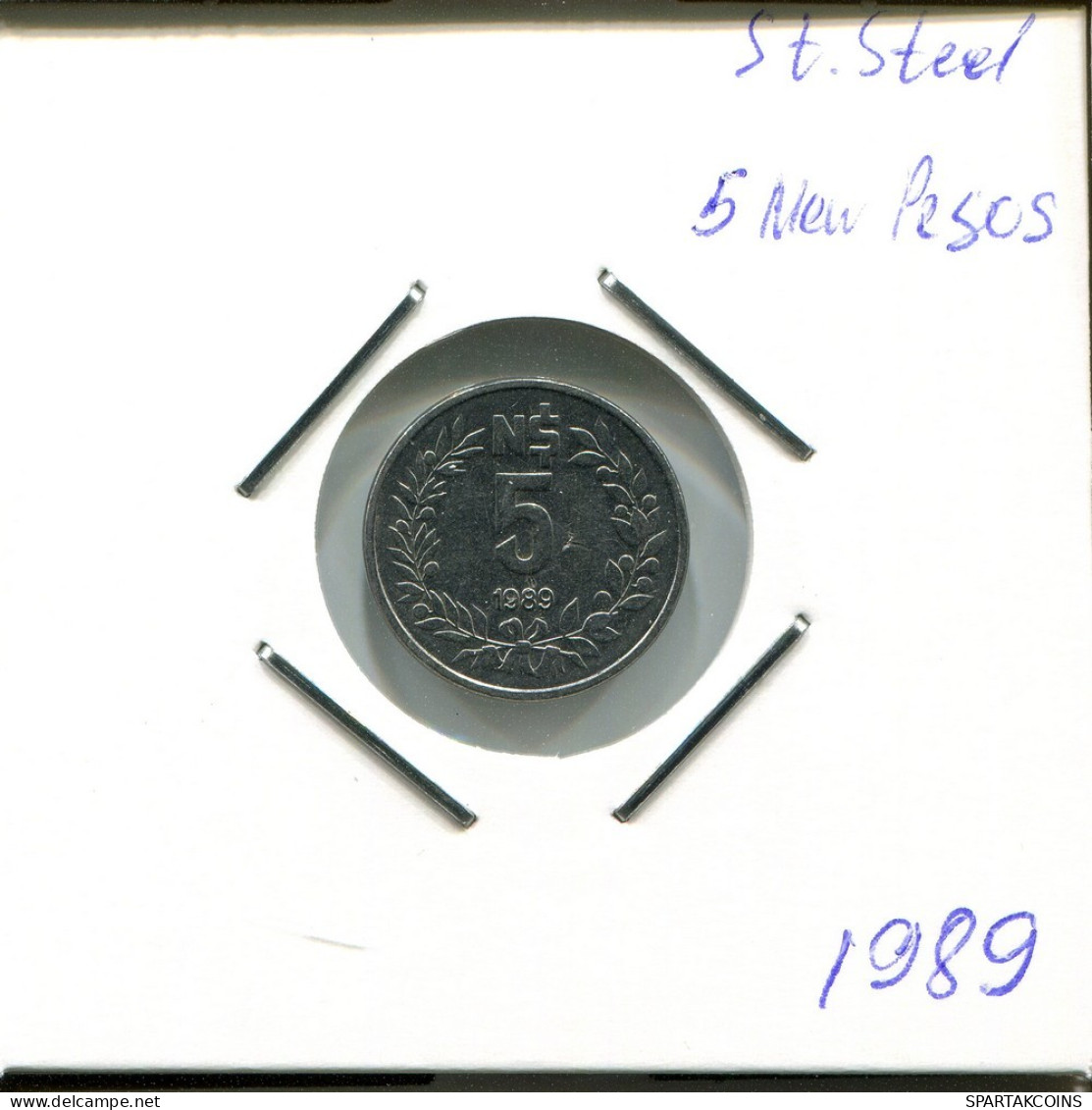 5 NEW PESO 1989 URUGUAY Coin #AR481.U.A - Uruguay