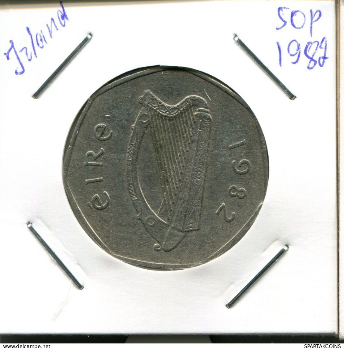 50 PENCE 1982 IRLANDA IRELAND Moneda #AN663.E.A - Irlanda