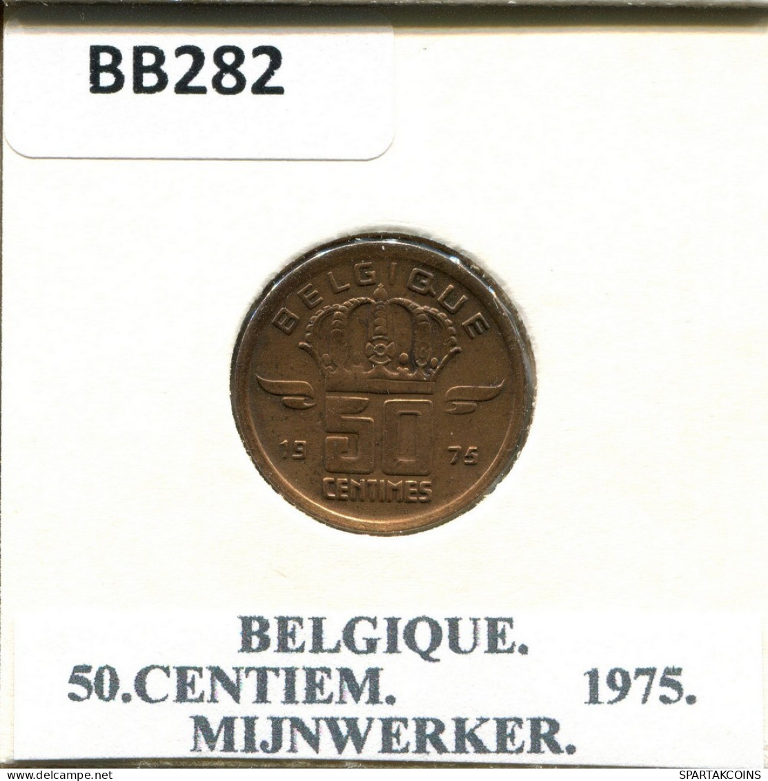 50 CENTIMES 1975 FRENCH Text BELGIUM Coin #BB282.U.A - 50 Cents
