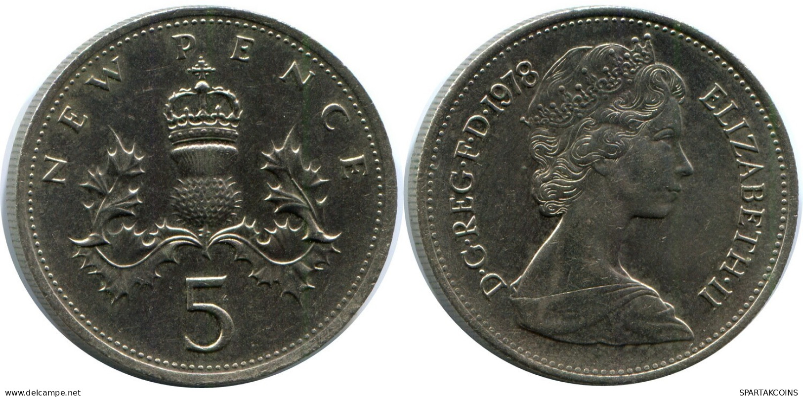 5 NEW PENCE 1978 UK GROßBRITANNIEN GREAT BRITAIN Münze #AZ015.D.A - 5 Pence & 5 New Pence