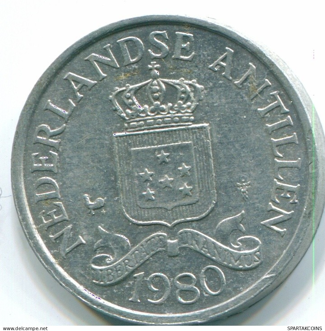 2 1/2 CENT 1980 ANTILLES NÉERLANDAISES Aluminium Colonial Pièce #S10577.F.A - Antilles Néerlandaises