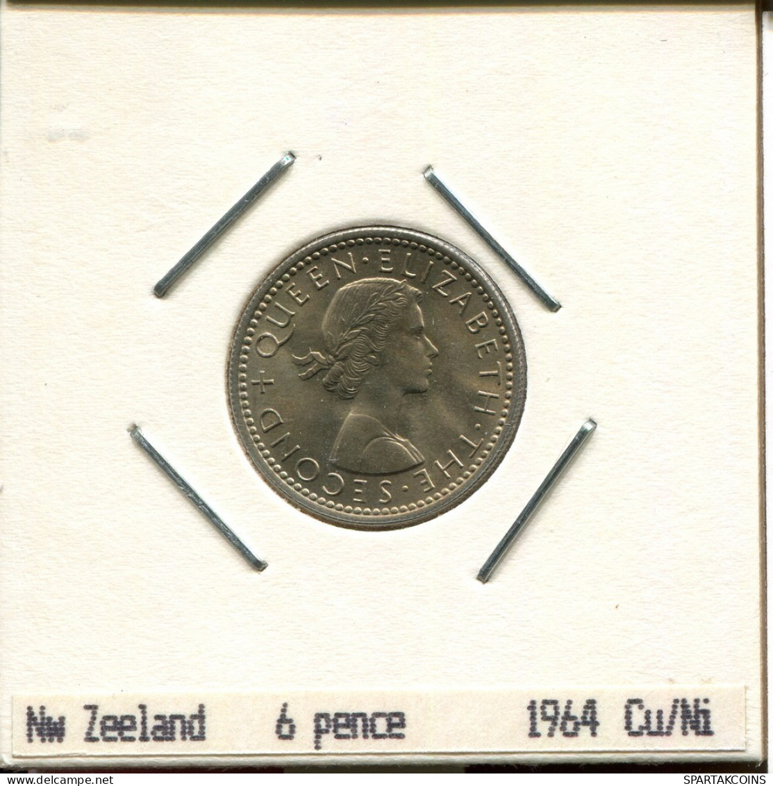 6 PENCE 1964 NUEVA ZELANDIA NEW ZEALAND Moneda #AS222.E.A - Nouvelle-Zélande