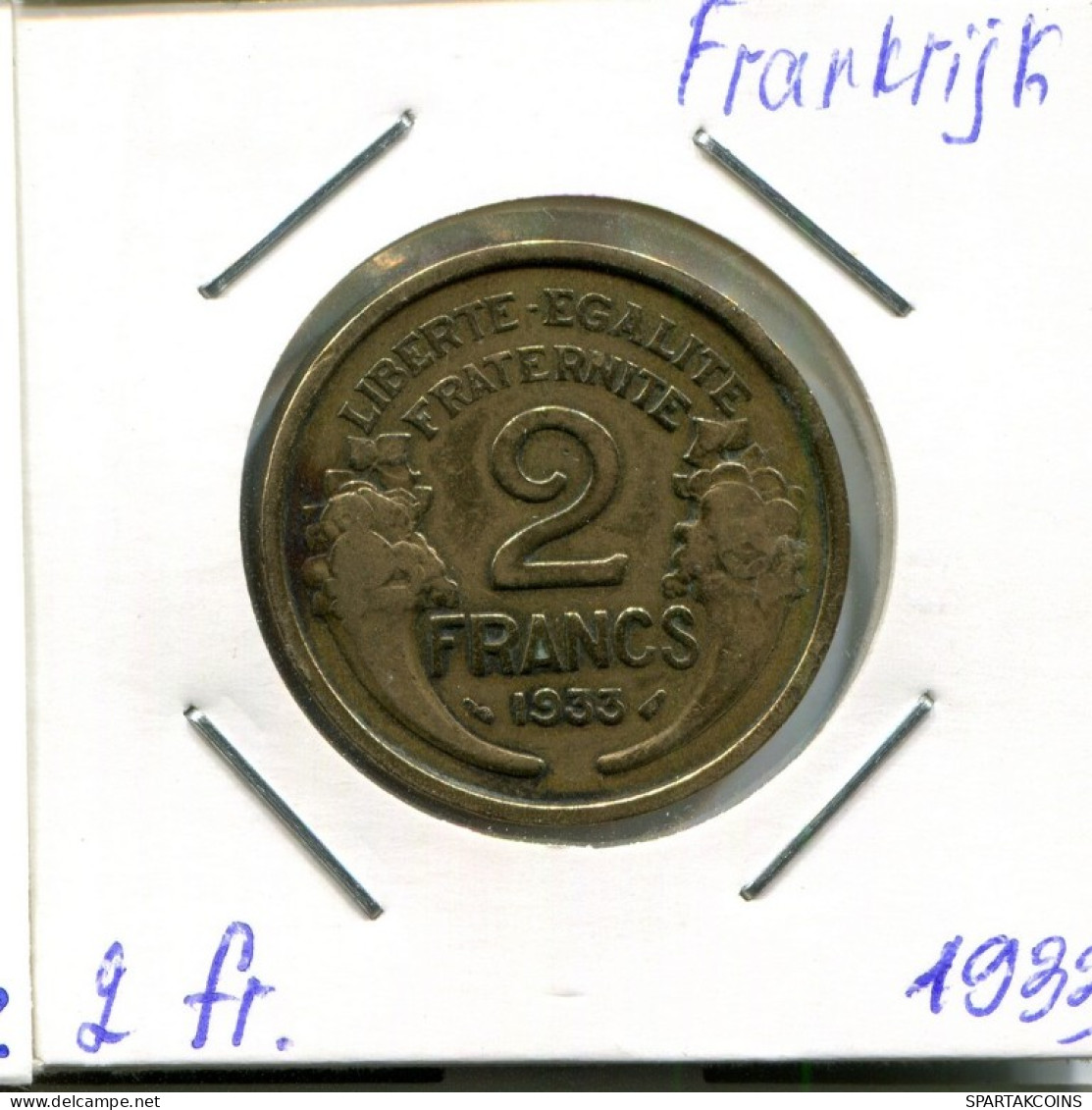 2 FRANCS 1933 FRANCE French Coin #AM331.U.A - 2 Francs