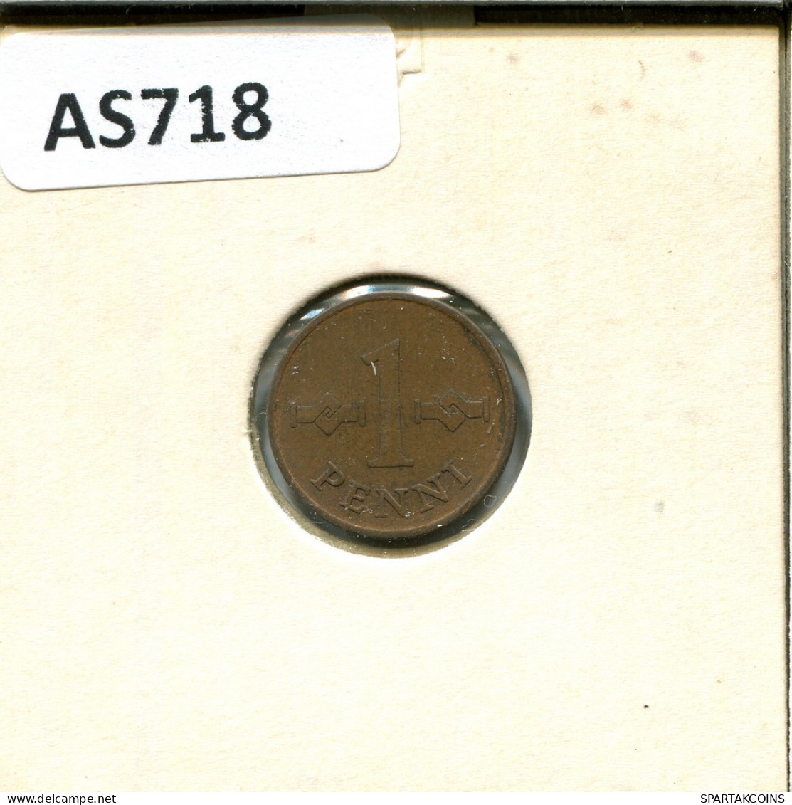 1 PENNY 1966 FINLANDIA FINLAND Moneda #AS718.E.A - Finnland
