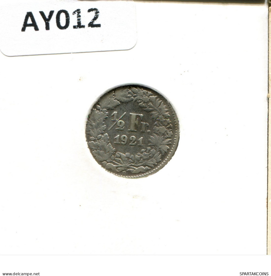 1/2 FRANC 1921 B SCHWEIZ SWITZERLAND Münze SILBER #AY012.3.D.A - Altri & Non Classificati