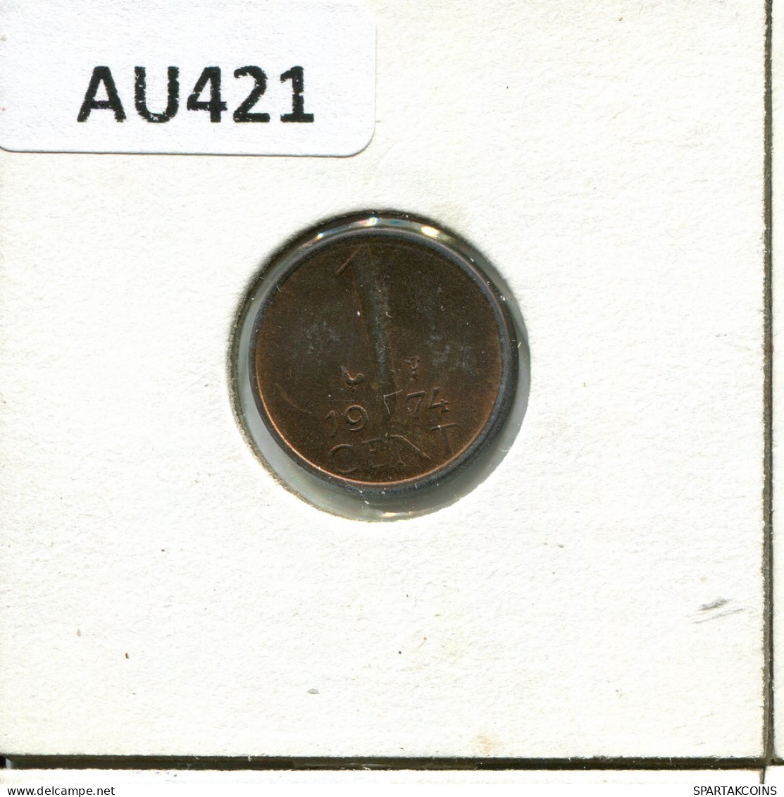 1 CENT 1974 NEERLANDÉS NETHERLANDS Moneda #AU421.E.A - 1948-1980: Juliana