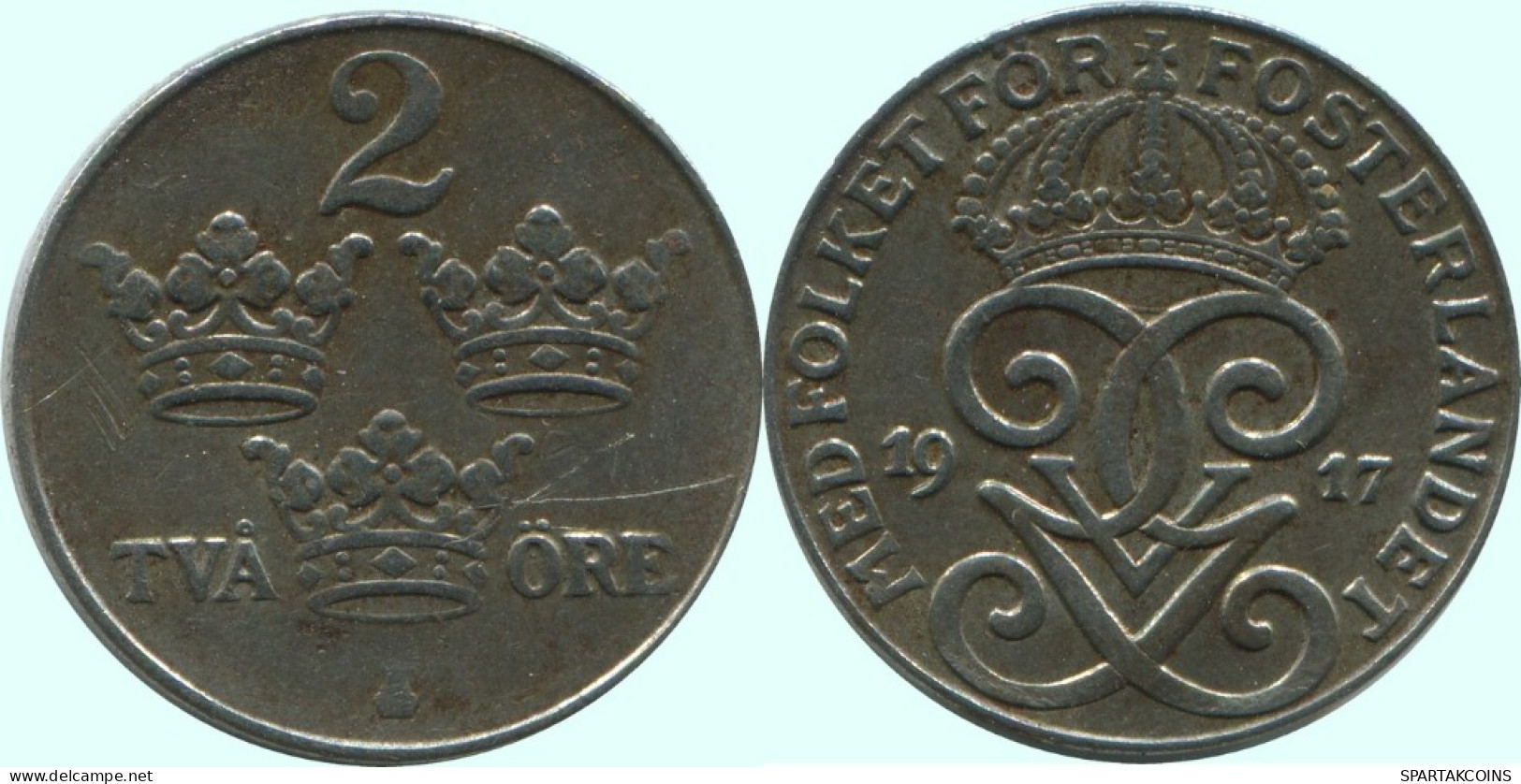 2 ORE 1917 SUECIA SWEDEN Moneda #AC769.2.E.A - Sweden