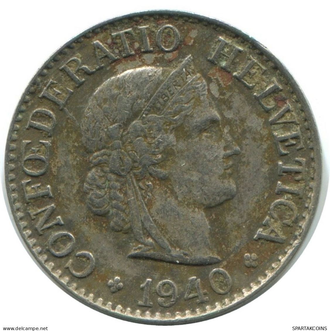 10 RAPPEN 1940 B SUIZA SWITZERLAND Moneda HELVETIA #AD956.2.E.A - Andere & Zonder Classificatie