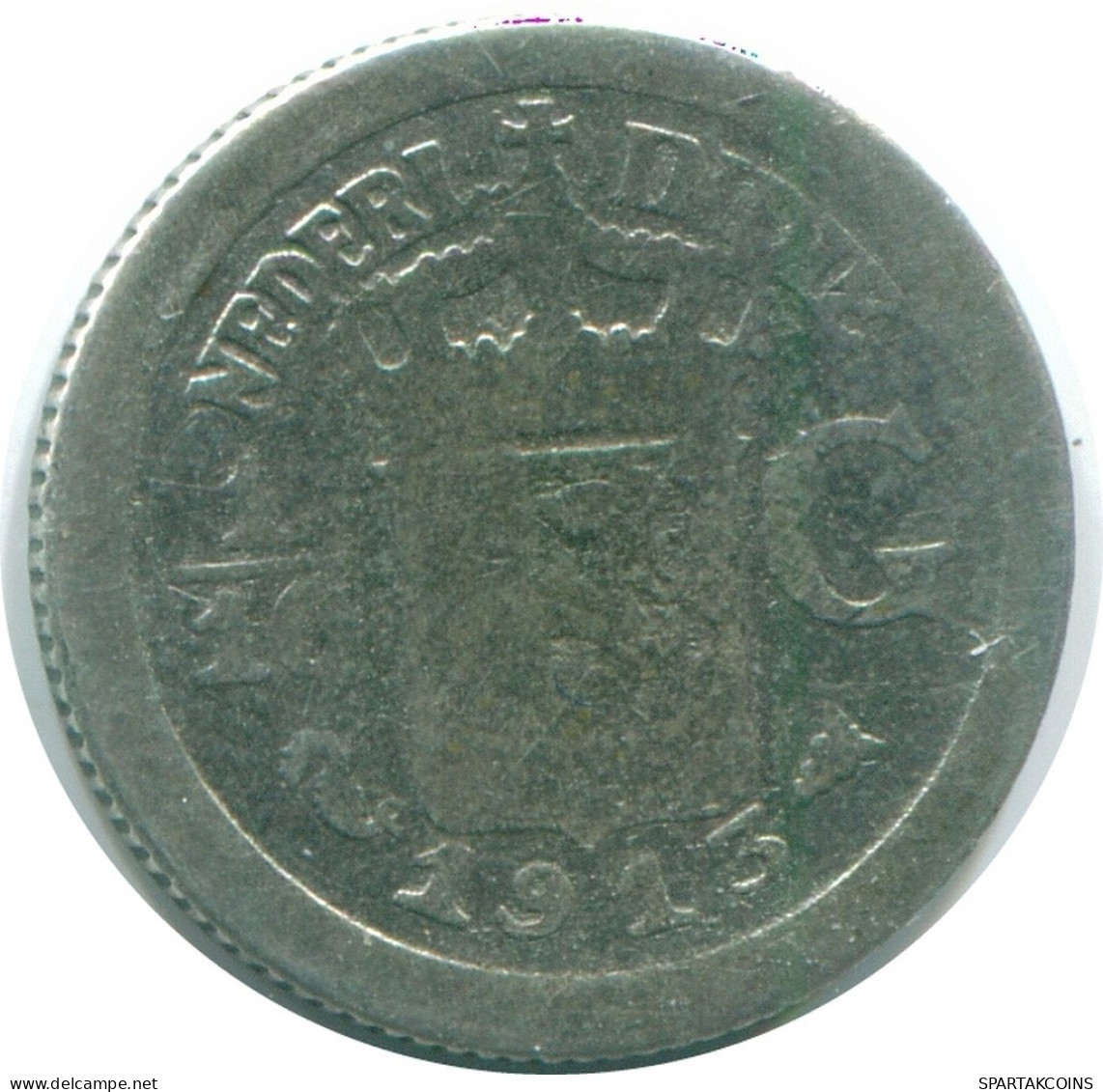 1/10 GULDEN 1913 NETHERLANDS EAST INDIES SILVER Colonial Coin #NL13286.3.U.A - Indes Néerlandaises