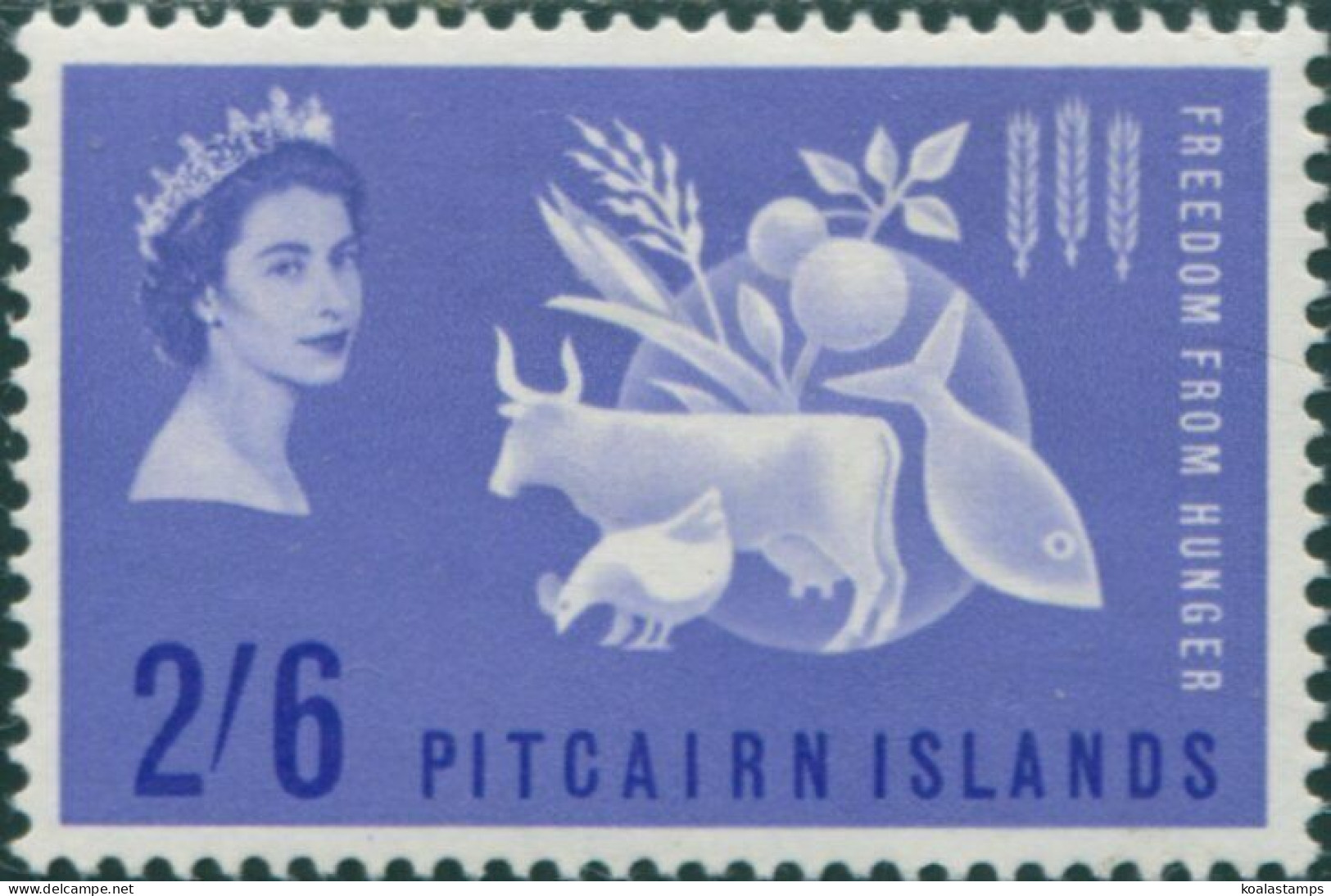 Pitcairn Islands 1963 SG32 2/6d Freedom From Hunger MNH - Islas De Pitcairn
