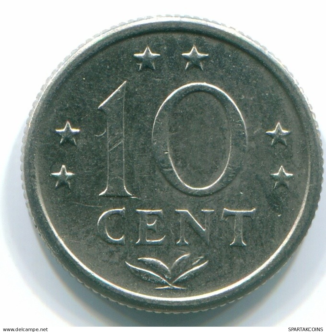 10 CENTS 1974 ANTILLAS NEERLANDESAS Nickel Colonial Moneda #S13522.E.A - Antille Olandesi