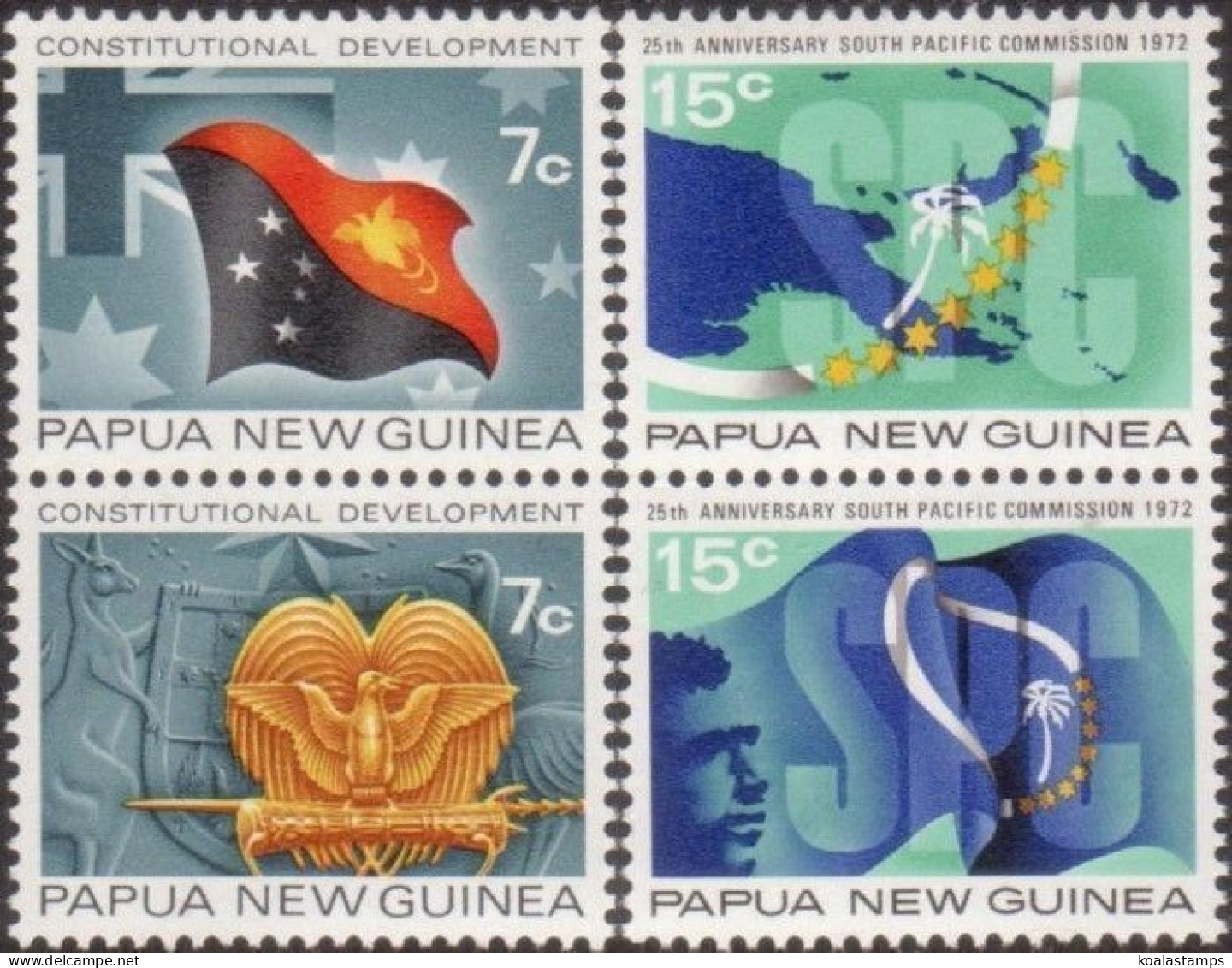 Papua New Guinea 1972 SG212-215 Constitutional And Commission Sets MLH - Papouasie-Nouvelle-Guinée