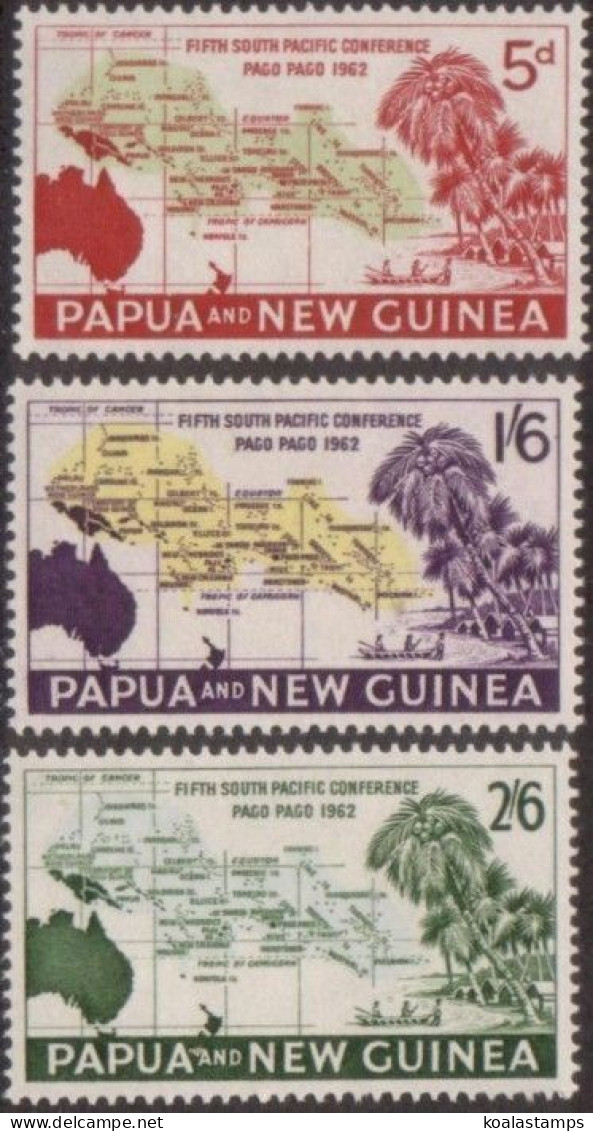 Papua New Guinea 1962 SG36-38 South Pacific Conference Set MNH - Papua-Neuguinea