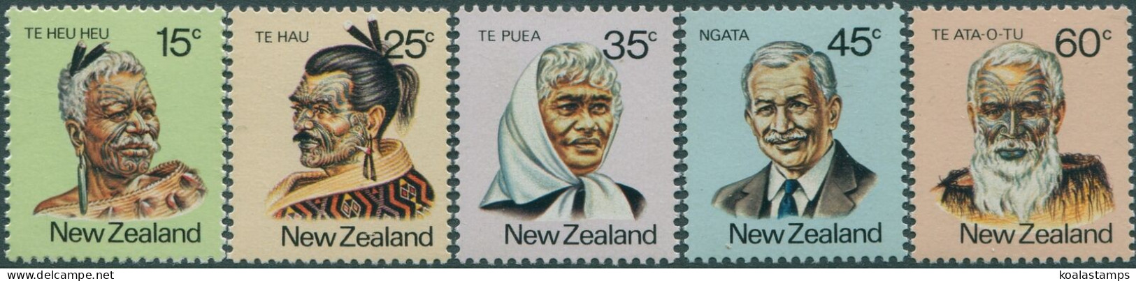 New Zealand 1980 SG1232-1236 Maori Heads Set MLH - Otros & Sin Clasificación