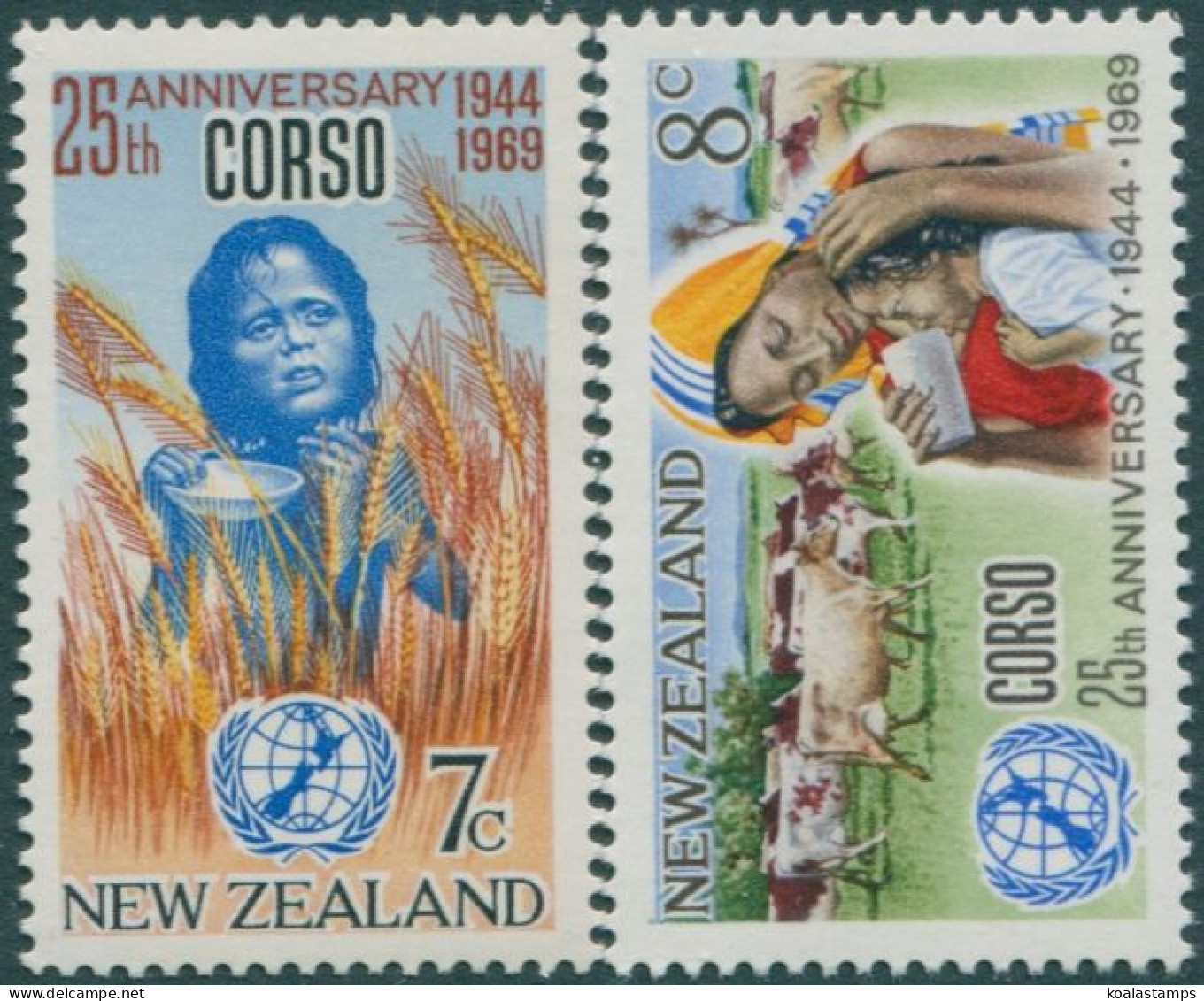 New Zealand 1969 SG911-912 CORSO Set MLH - Andere & Zonder Classificatie