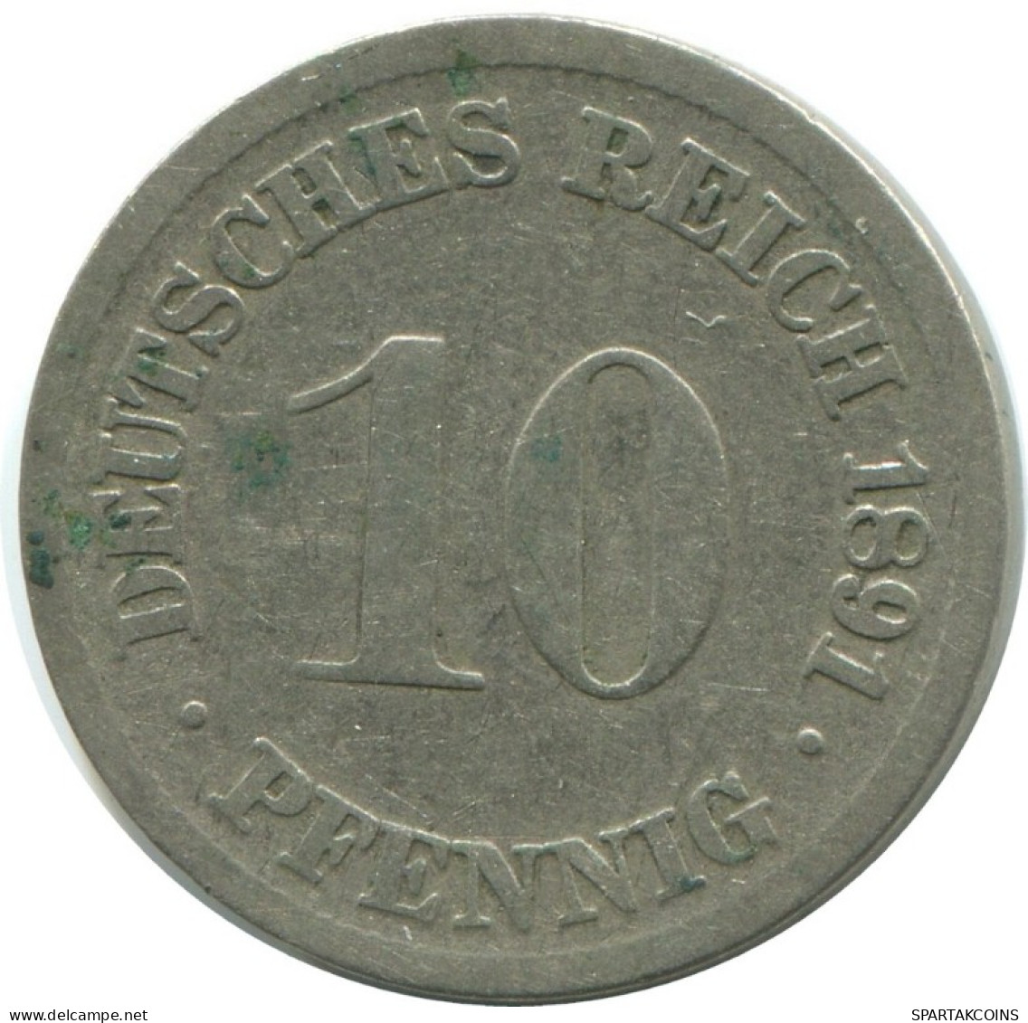 10 PFENNIG 1891 D ALEMANIA Moneda GERMANY #AE453.E.A - 10 Pfennig