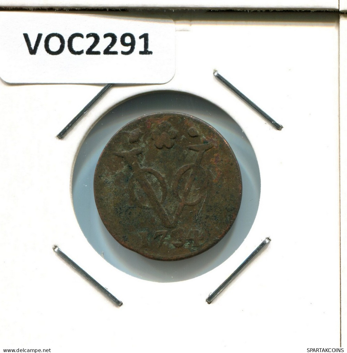 1734 HOLLAND VOC DUIT IINDES NÉERLANDAIS NETHERLANDS NEW YORK COLONIAL PENNY #VOC2291.7.F.A - Niederländisch-Indien