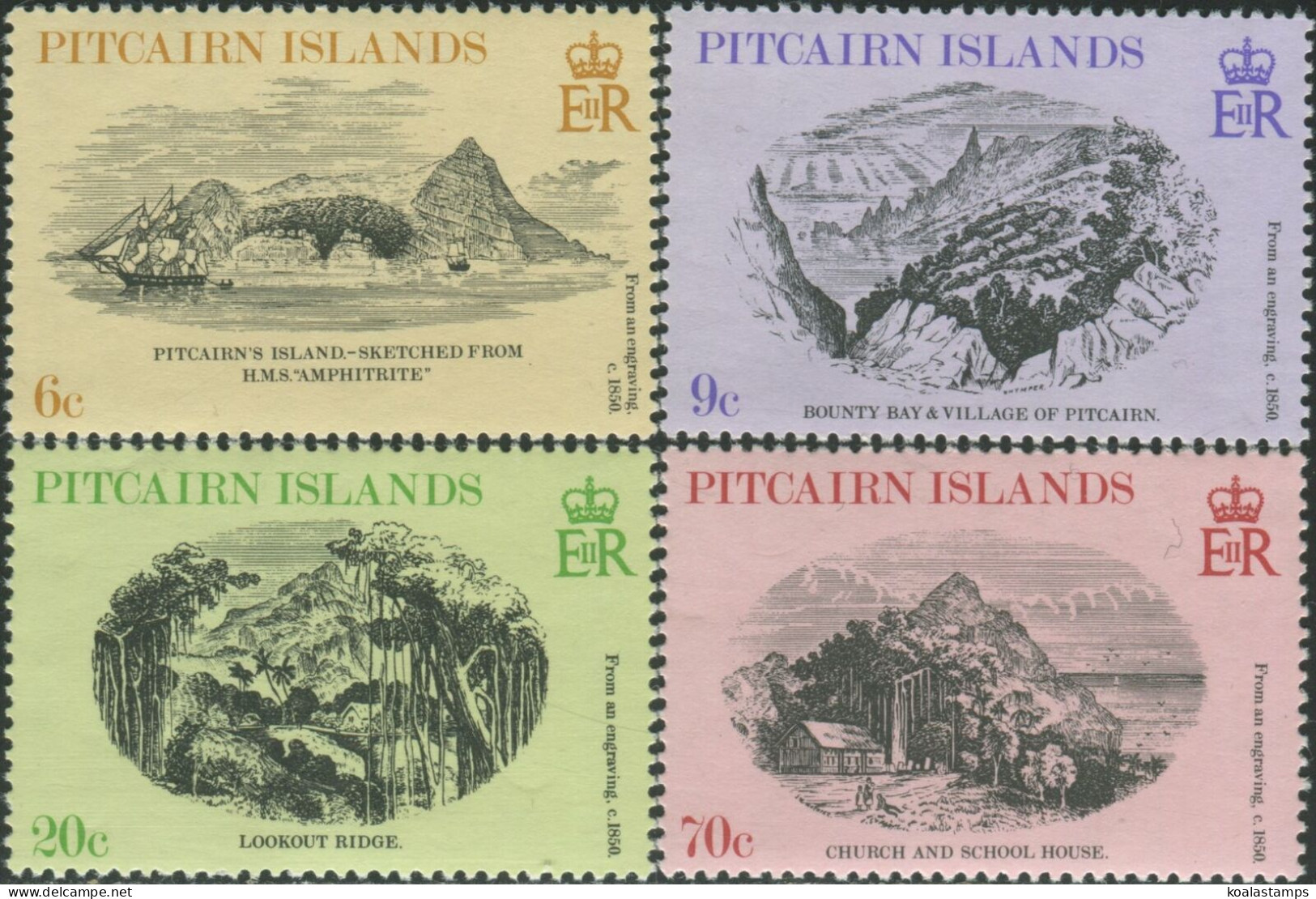 Pitcairn Islands 1979 SG196-199 Engravings Set MNH - Pitcairninsel