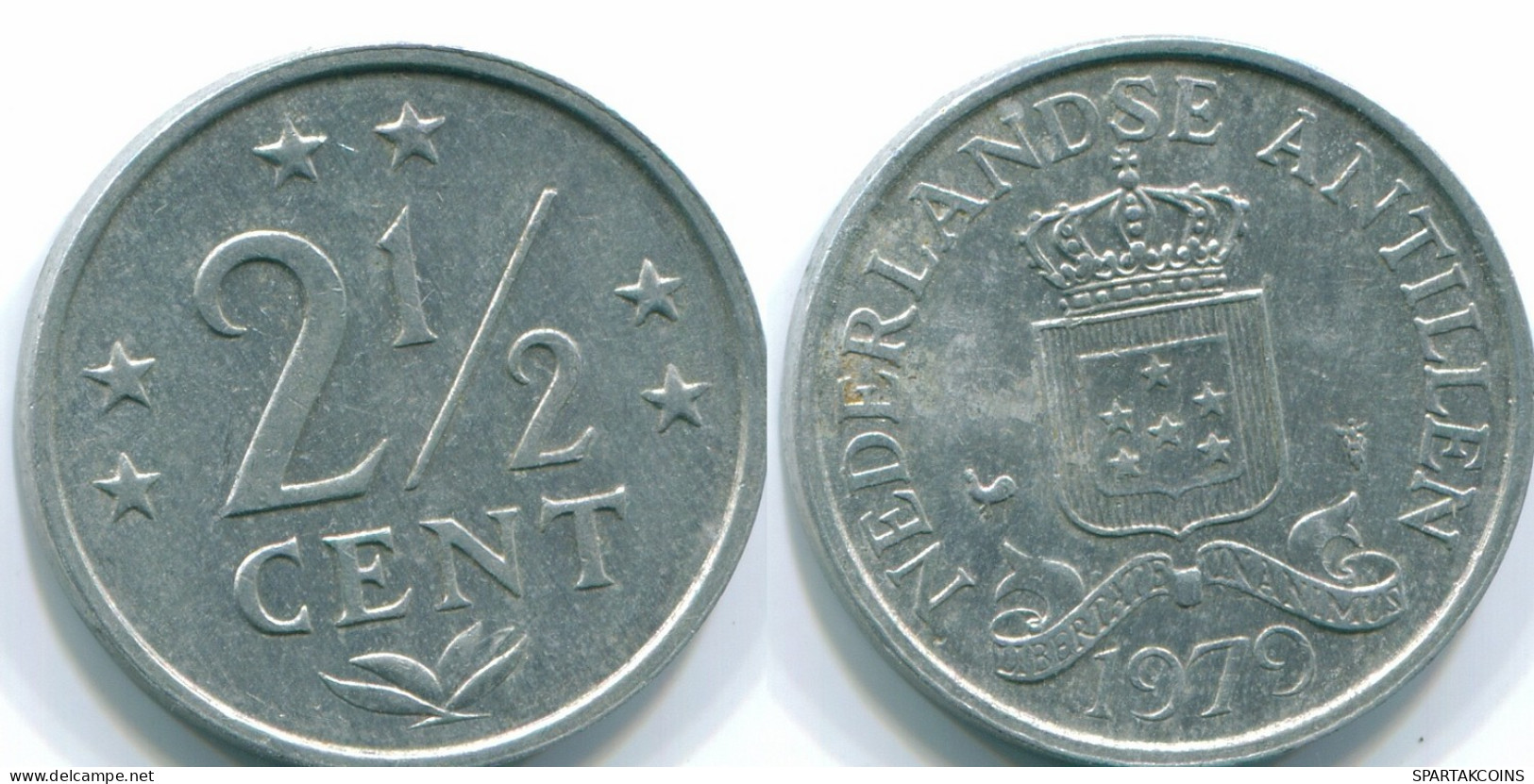 2 1/2 CENT 1979 NIEDERLÄNDISCHE ANTILLEN Aluminium Koloniale Münze #S10564.D.A - Antilles Néerlandaises