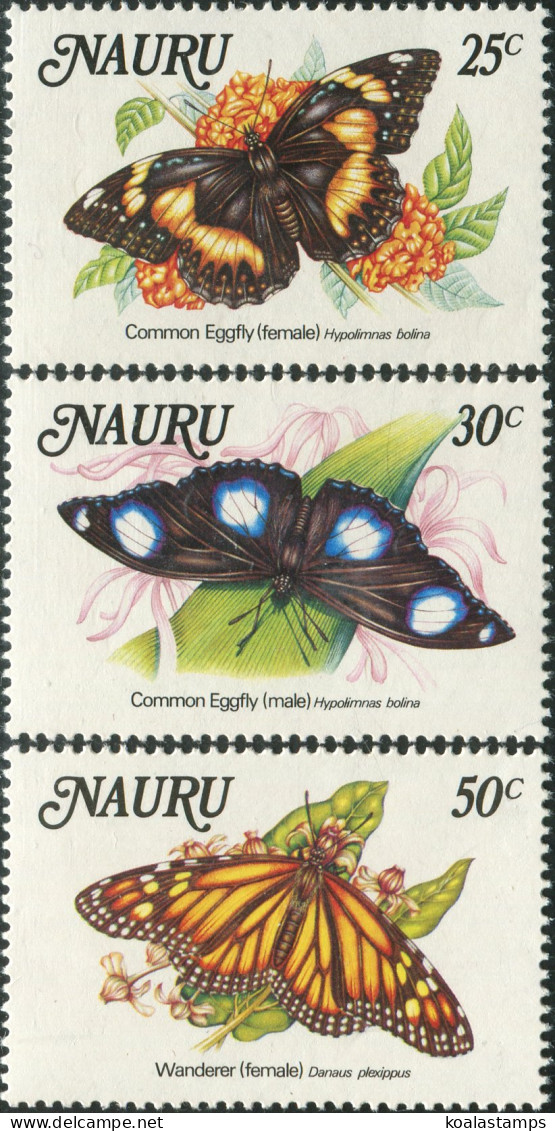 Nauru 1984 SG300-302 Butterflies Set MNH - Nauru
