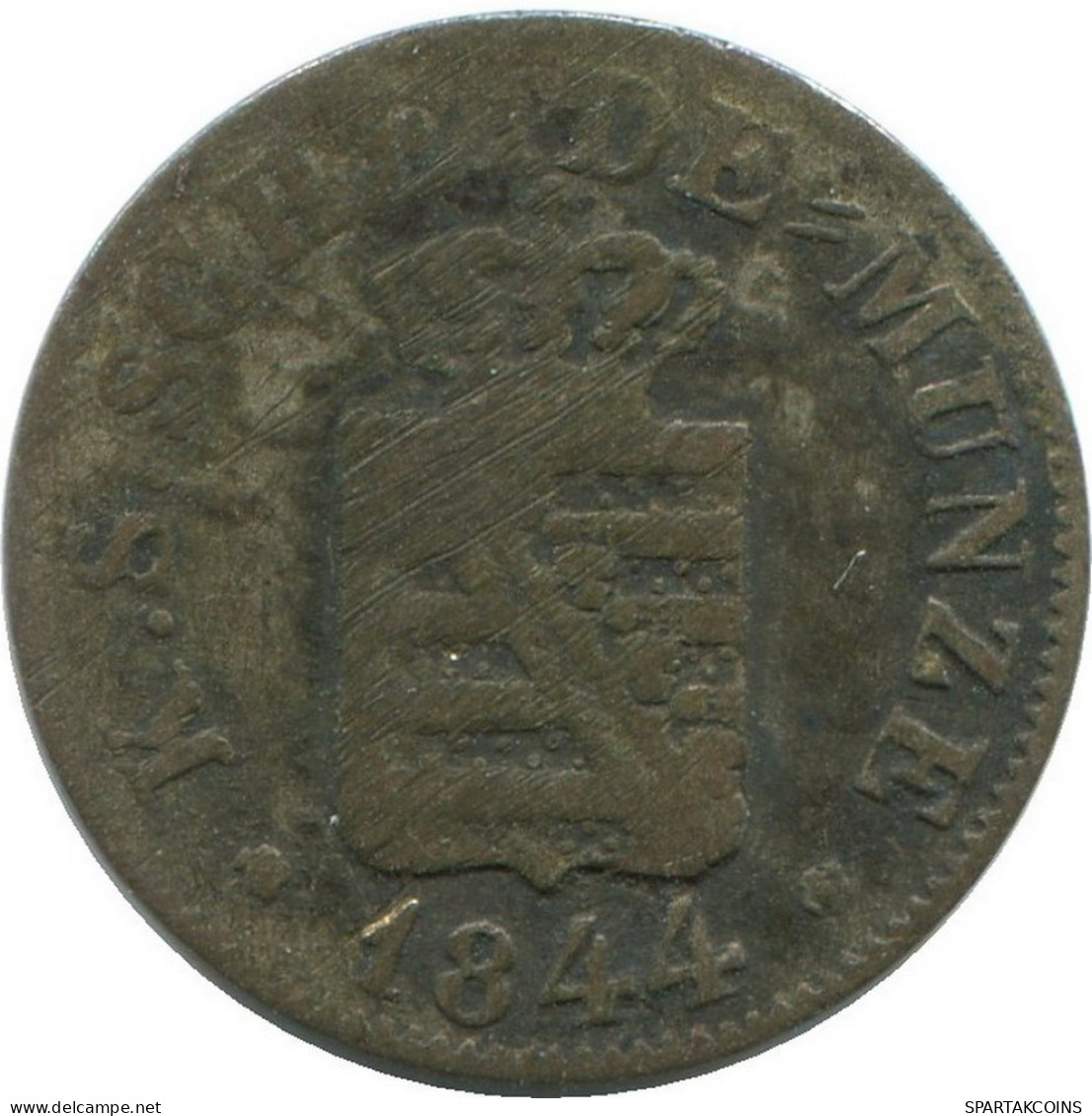 SAXONY 5 PFENNIG 1844 G Dresden Mint PLATA German States #DE10638.16.E.A - Andere & Zonder Classificatie