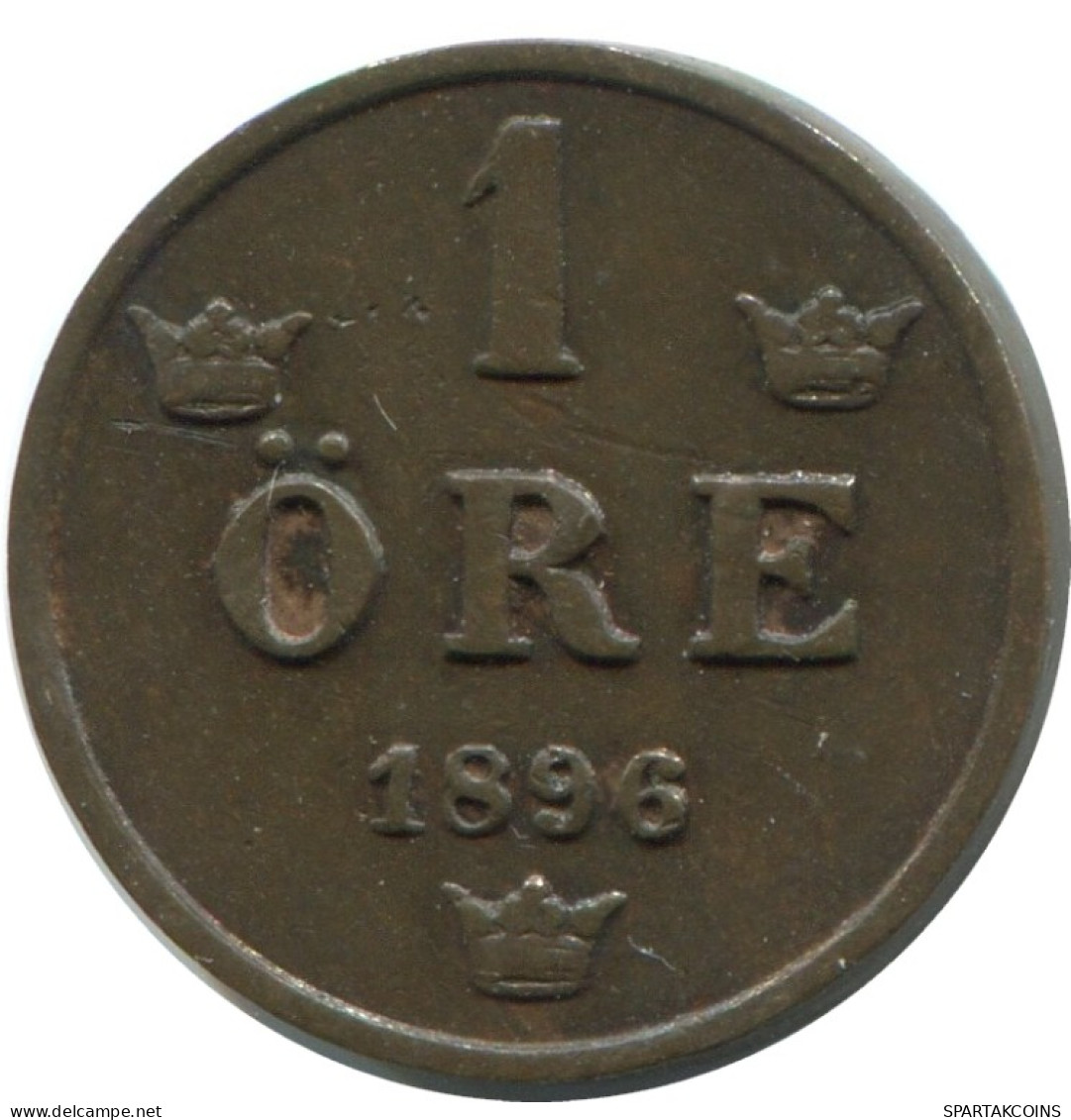 1 ORE 1896 SCHWEDEN SWEDEN Münze #AD324.2.D.A - Sweden