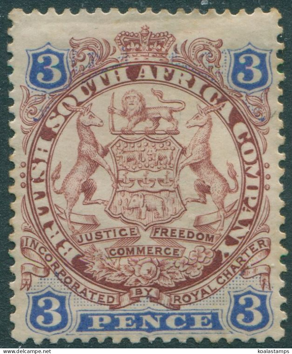Rhodesia 1896 SG31 3d Brown And Blue Arms MH - Zimbabwe (1980-...)