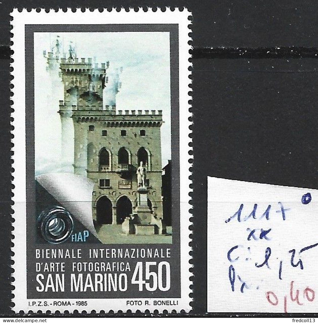 SAINT-MARIN 1117 ** Côte 1.25 € - Unused Stamps