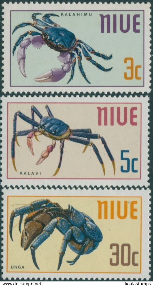 Niue 1970 SG151-153 Edible Crabs Set MLH - Niue