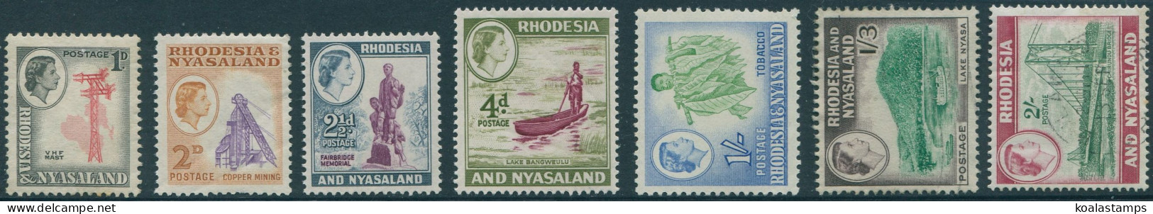 Rhodesia And Nyasaland 1959 SG20-26 Scenes (5) MNH - Rhodésie & Nyasaland (1954-1963)