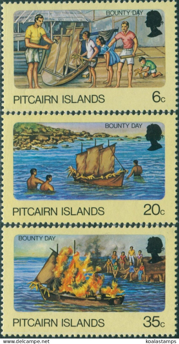 Pitcairn Islands 1978 SG185-187 Bounty Day Set MNH - Pitcairn